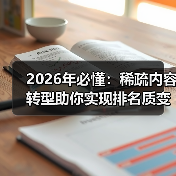 2026年必懂：稀疏内容转型助你实现排名质变（图1）