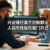 兴业银行首个台胞数字人民币钱包在厦门开立(图1) 兴业银行首个台胞数字人民币钱包在厦门开立(图1)