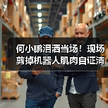 何小鹏泪洒当场！现场剪掉机器人肌肉自证清白：（图1）