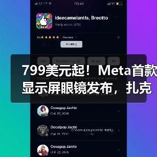 799美元起!Meta首款显示屏眼镜发布,扎克伯格(图1) 799美元起!Meta首款显示屏眼镜发布,扎克伯格(图1)